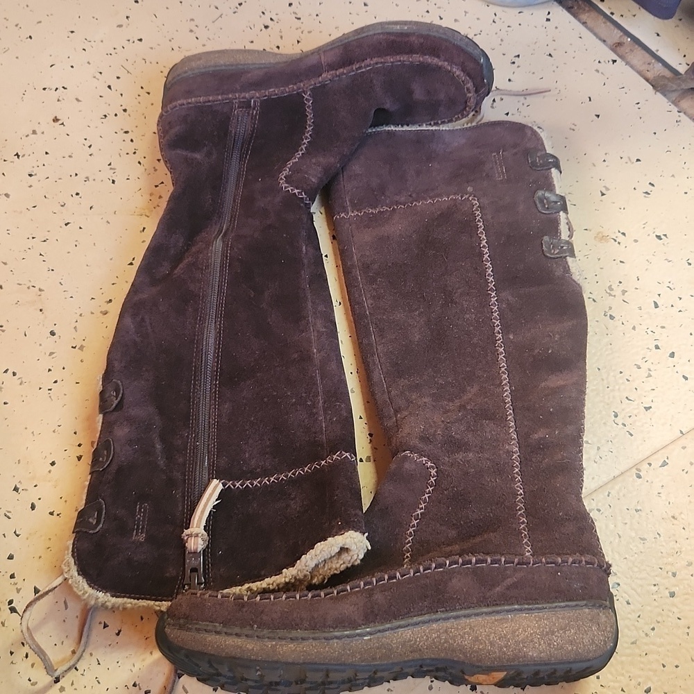 Timberland tall suede boots women's size 6 EUC